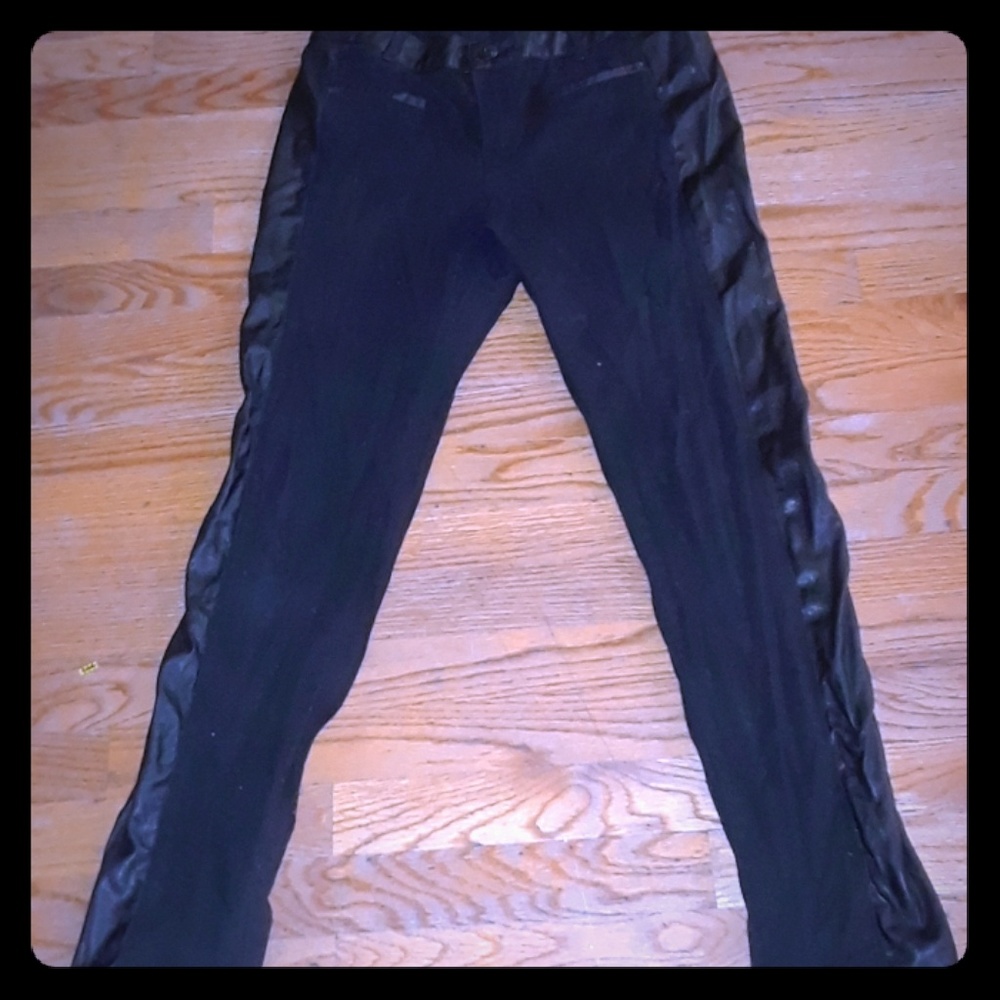 Faux leather and cotton pants Adam Levine